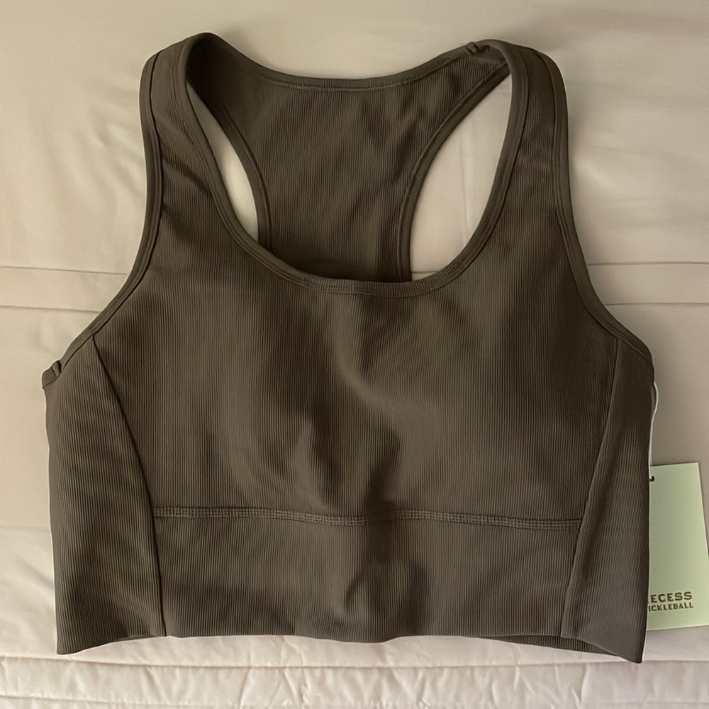 Recess Pickleball Stevie Crop Bra in Espresso - Picture 4 of 10